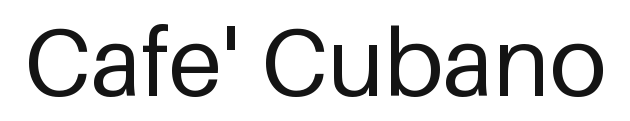 Cafe' Cubano